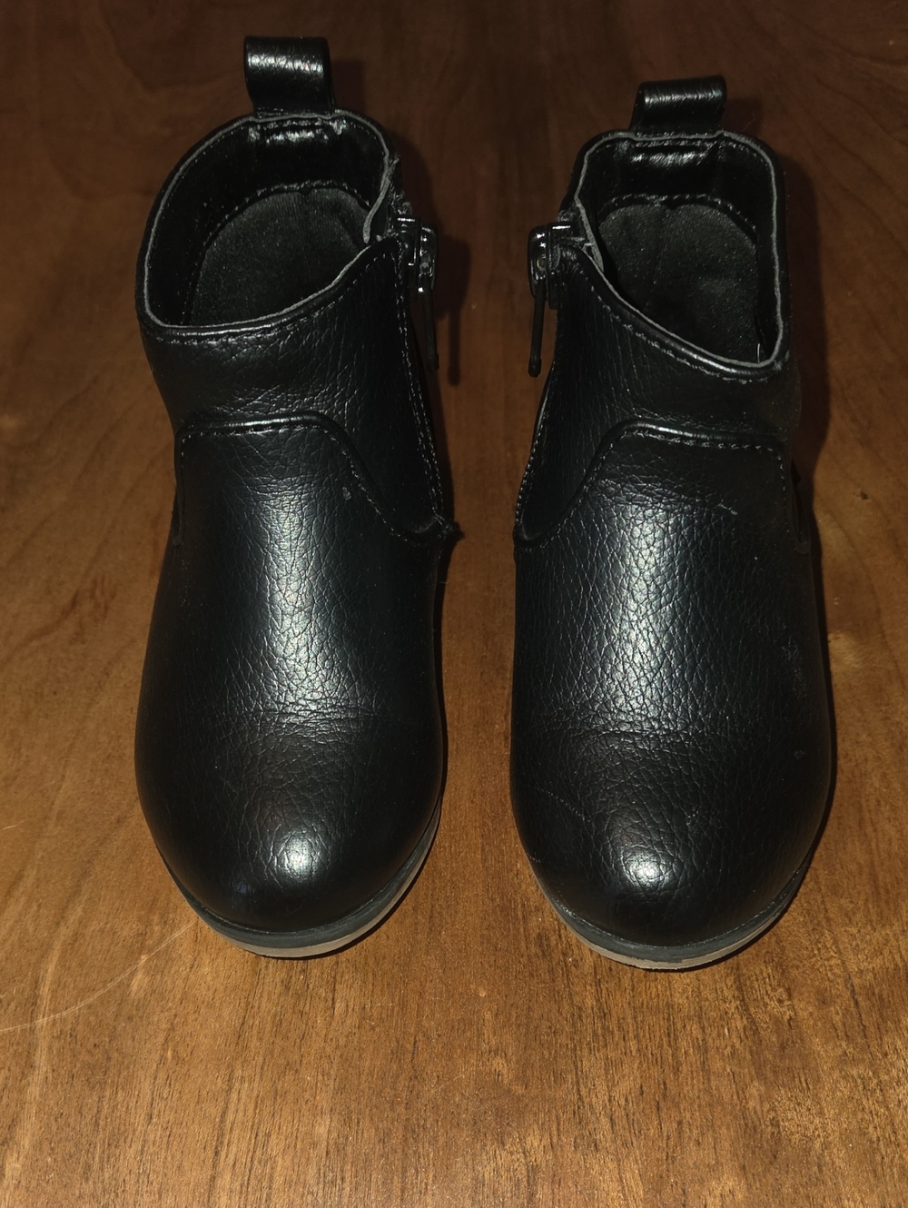 Cat & Jack Black Girls' Ankle Zip Boots